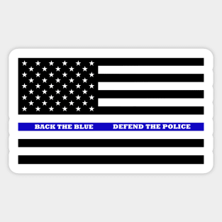 Thin Blue Line Flag Sticker